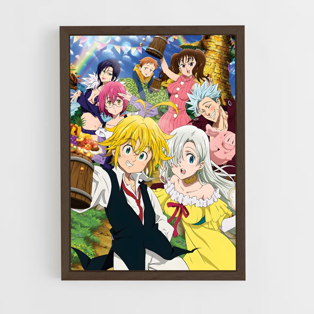 seven-deadly-sins-8 cadre Bois foncé