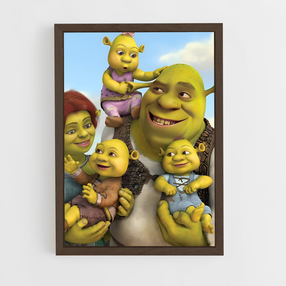 shrek-3 cadre Bois foncé