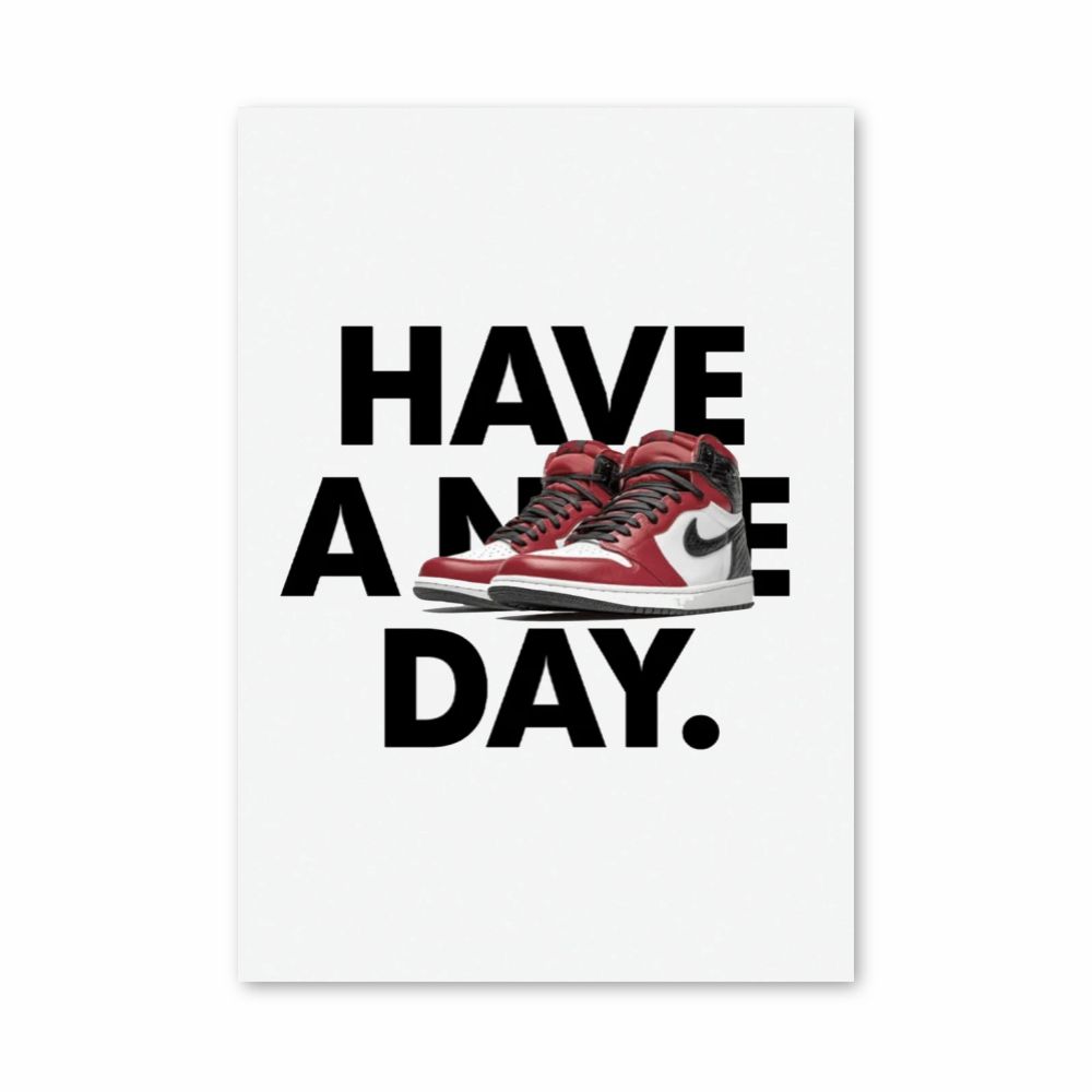 Poster Have a Nike Day Red Aesthetic Posters