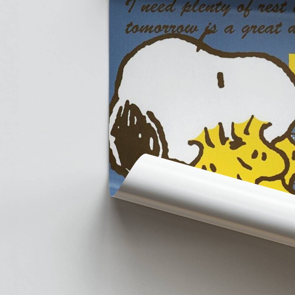 Poster Snoopy et Woodstock Vintage