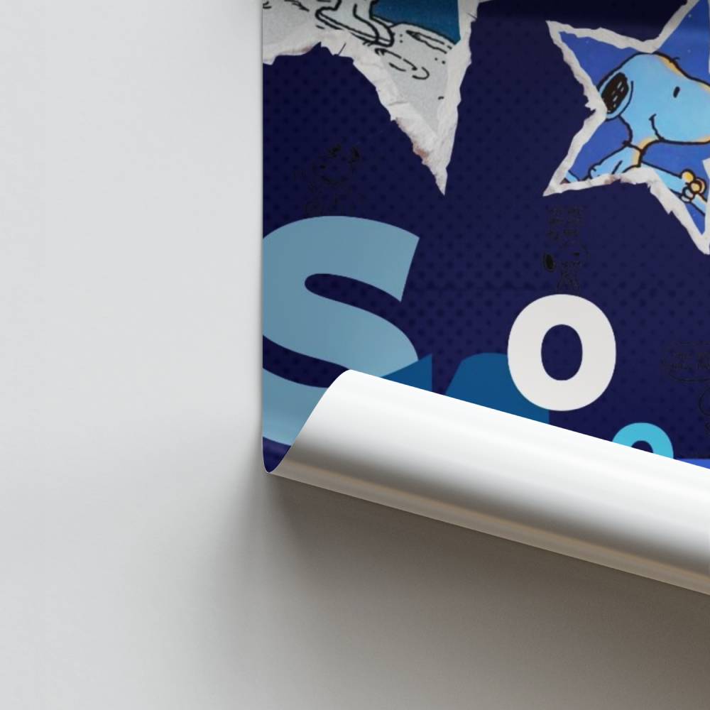 Poster Snoopy Étoiles Vintage