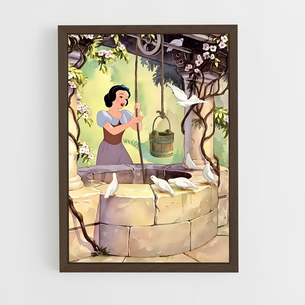 snow-white-12 cadre Bois foncé
