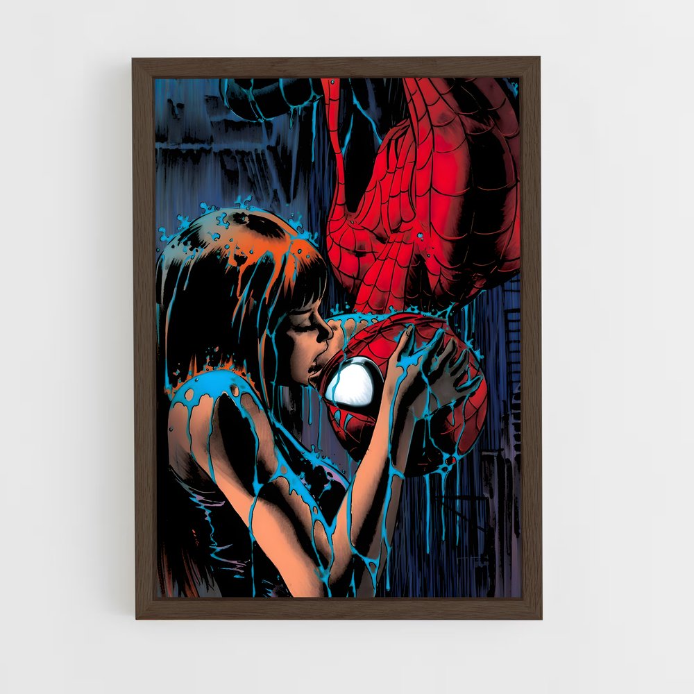 spiderman-2 cadre Bois foncé