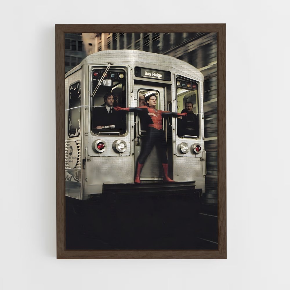 spiderman-22 cadre Bois foncé