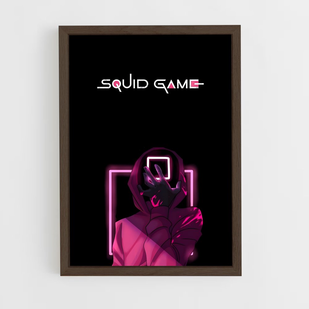 squid-game-8 cadre Bois foncé
