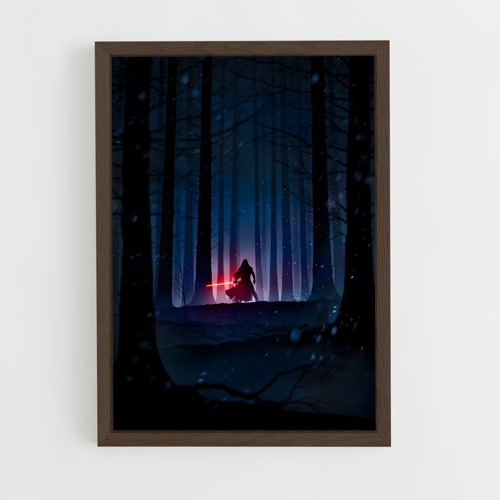 star-wars-30 cadre Bois foncé
