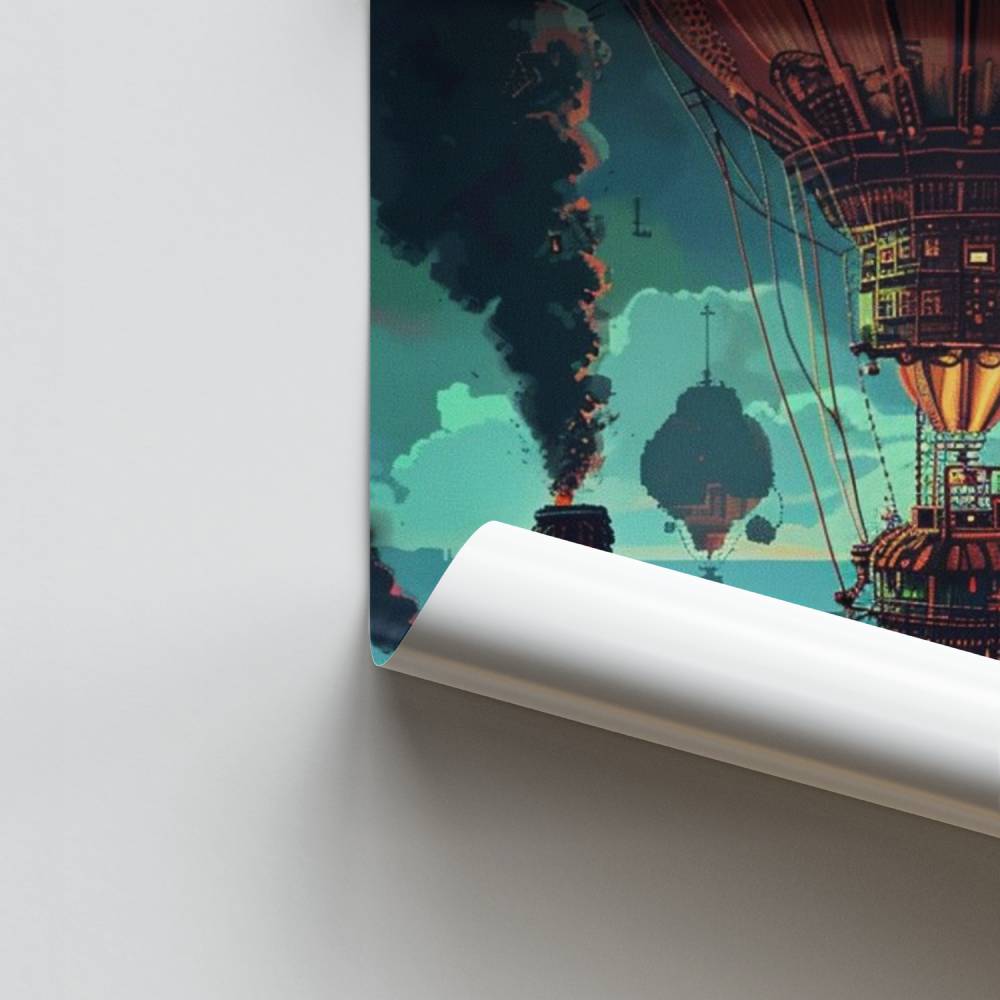 Poster Montgolfière Victorienne