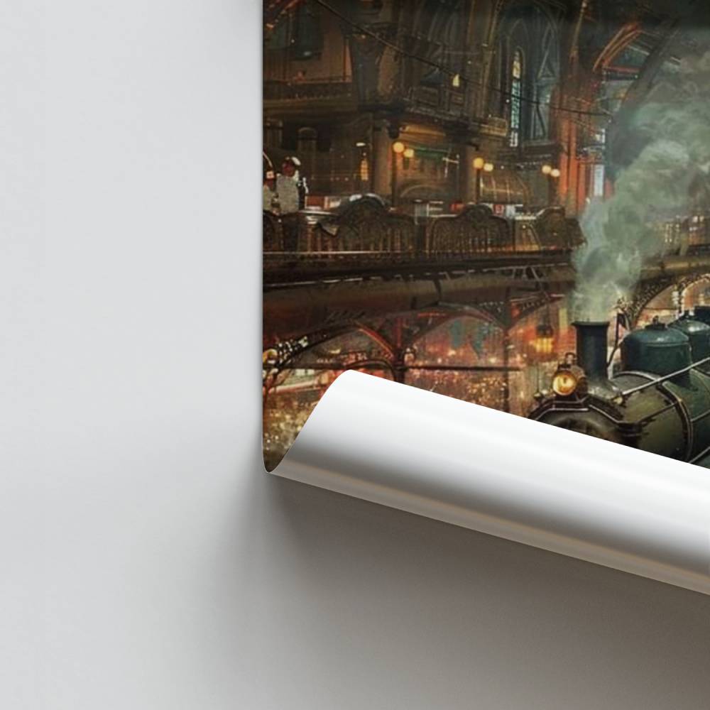 Poster Locomotive Victorienne