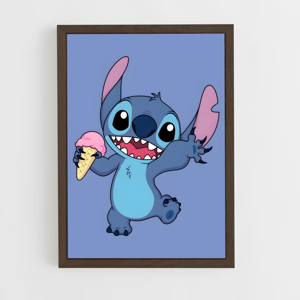 stitch-10 cadre Bois foncé