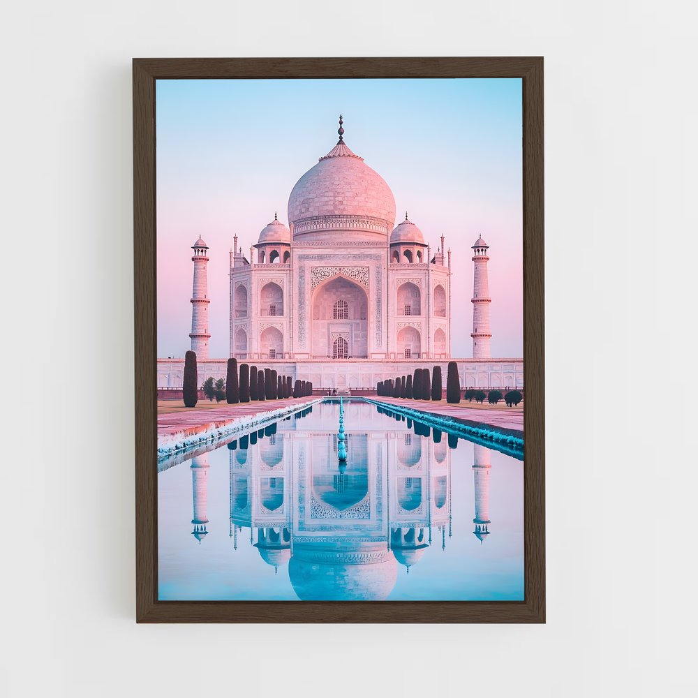 taj-mahal-11 cadre Bois foncé