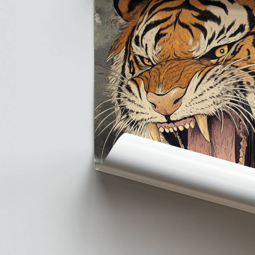 Poster Rugissement Sauvage