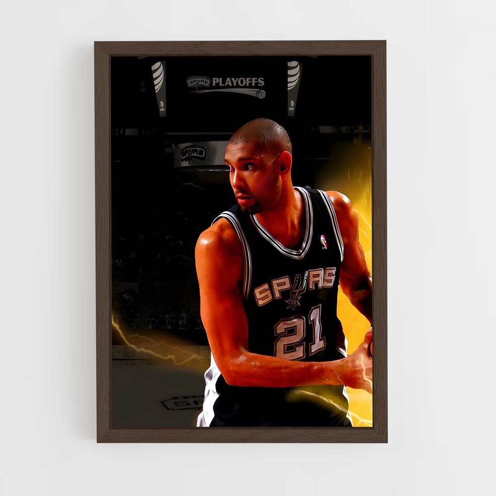 tim-duncan-2 cadre Bois foncé