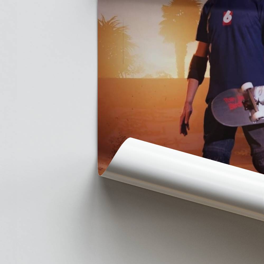 Poster Skateur Crépuscule