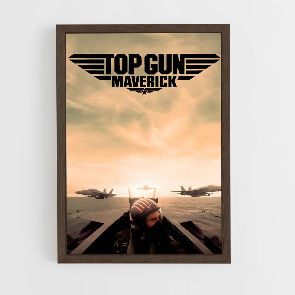 top-gun-7 cadre Bois foncé