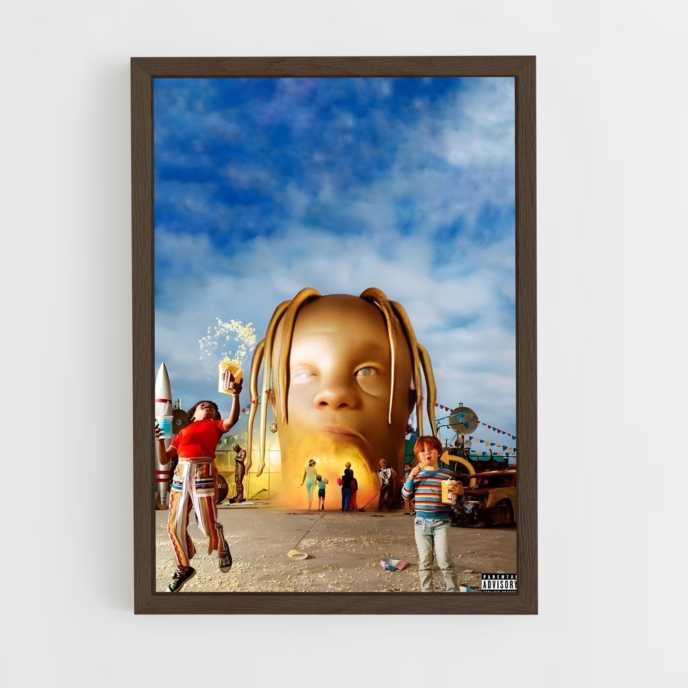 travis-scott-5 cadre Bois foncé