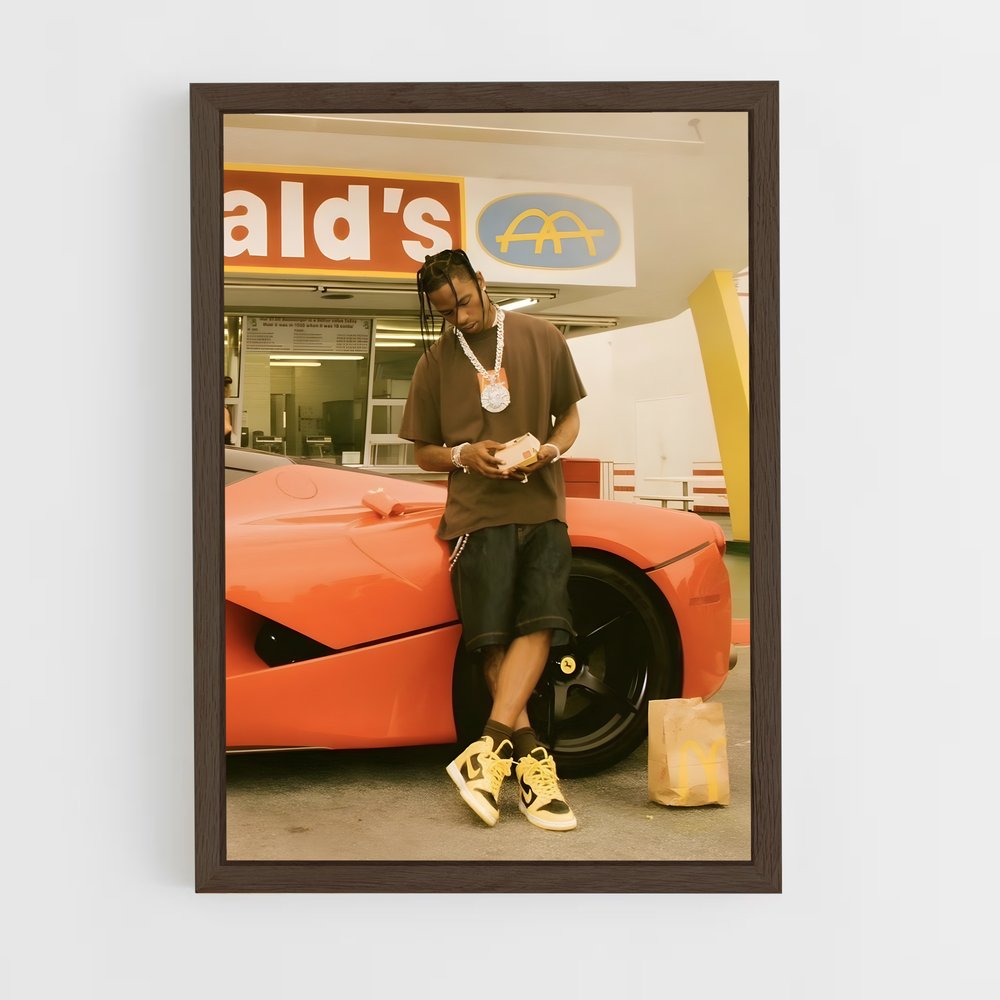 travis-scott-7 cadre Bois foncé