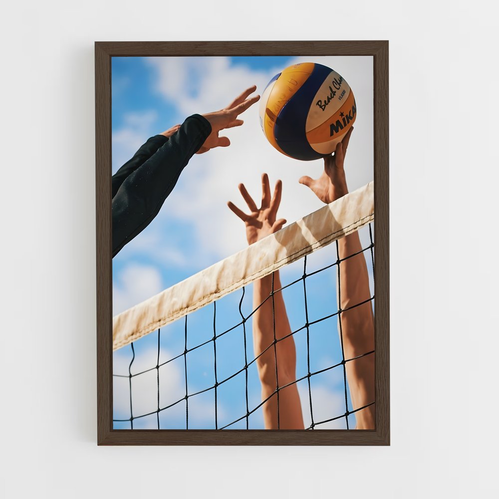 volleyball-17 cadre Bois foncé