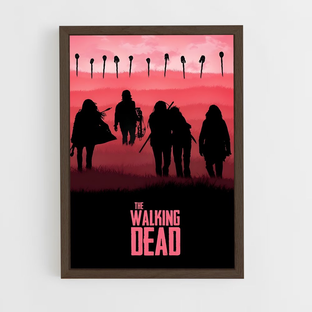 walking-dead-11 cadre Bois foncé