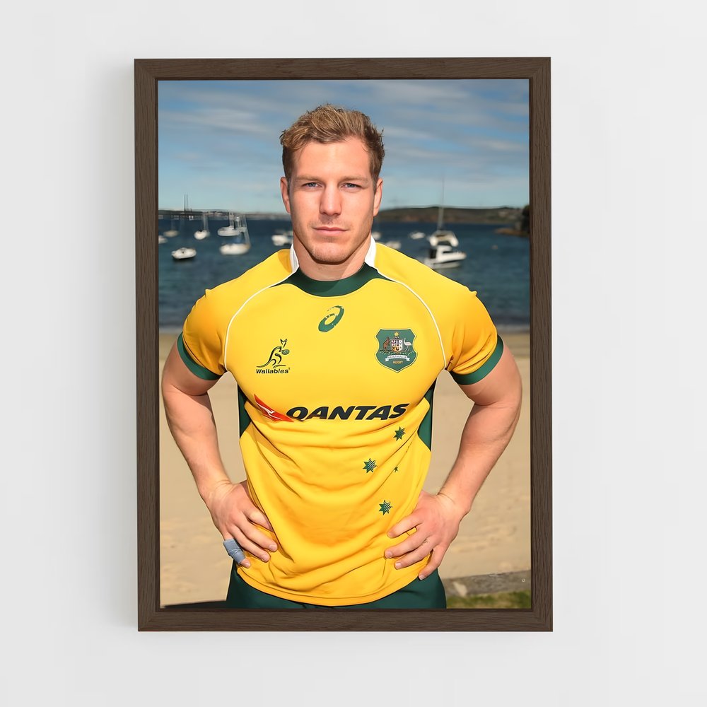 wallabies-8 cadre Bois foncé