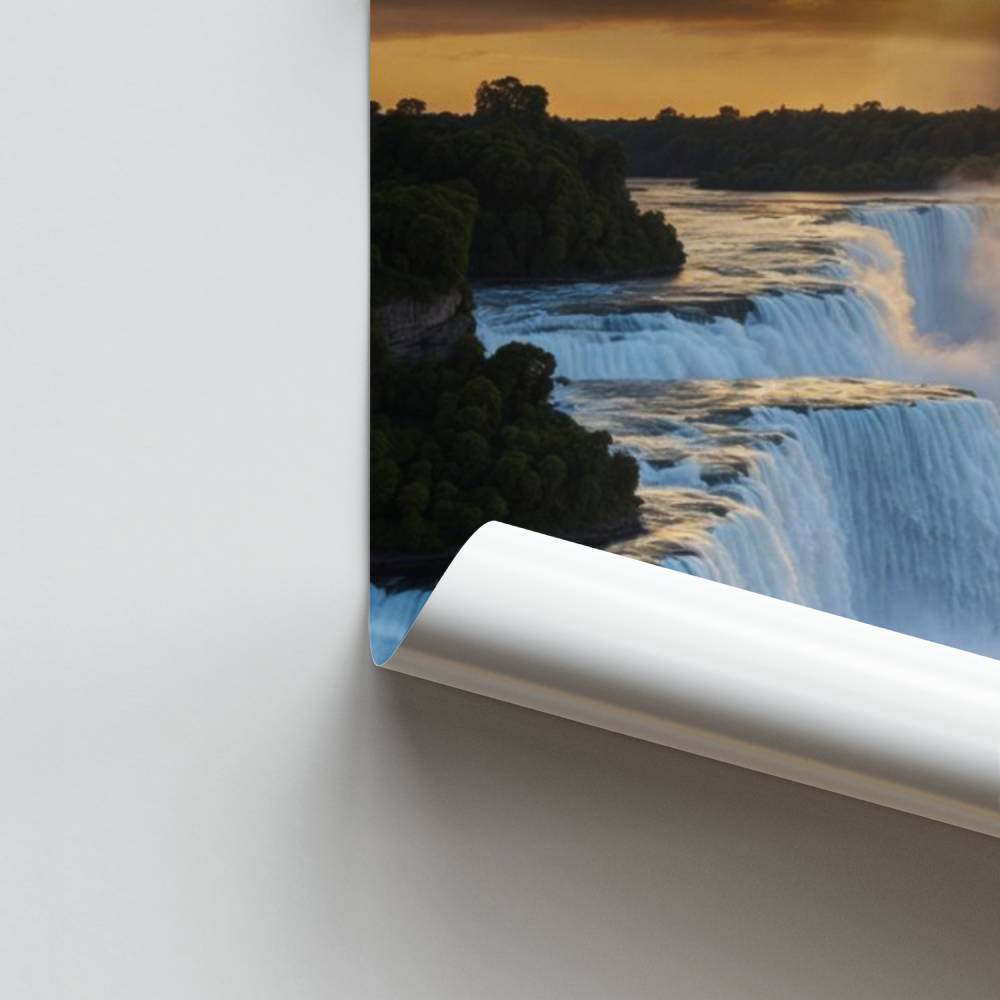 Poster Cascade Crépusculaire