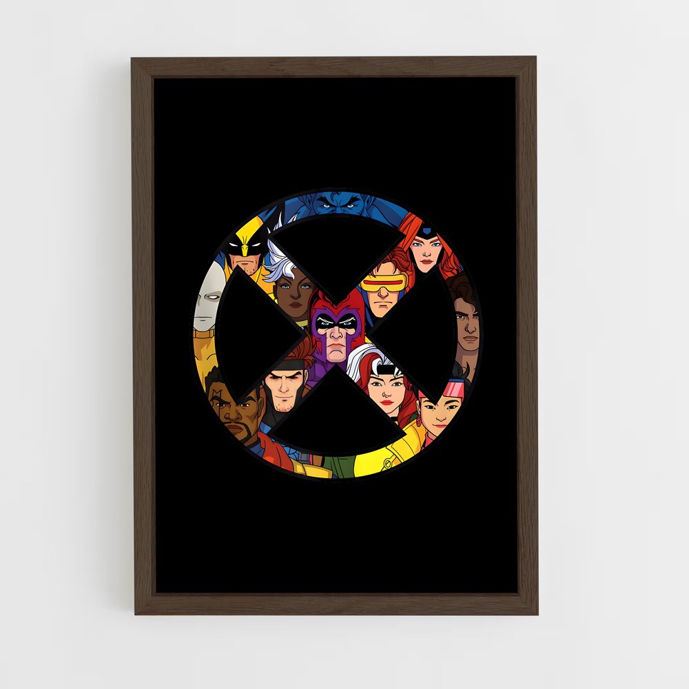 xmen-2 cadre Bois foncé