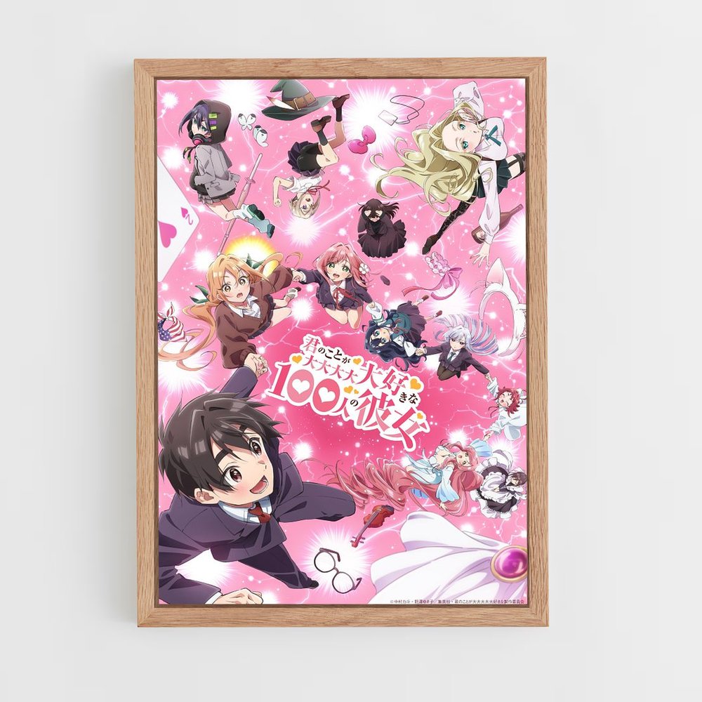 100-girlfriends-2 cadre Bois clair