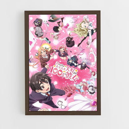 100-girlfriends-2 cadre Bois foncé