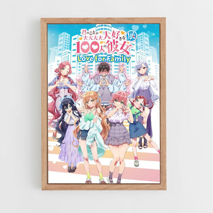 100-girlfriends-3 cadre Bois clair