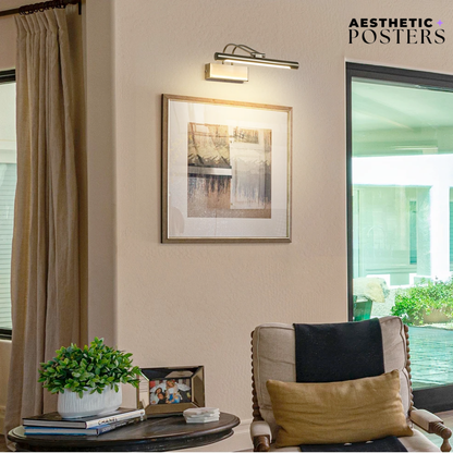 Vintage LED wall lamp for poster