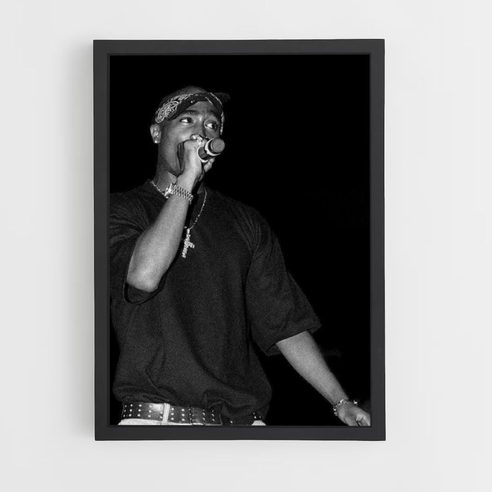 Tupac Black Poster