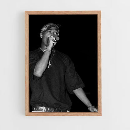 Tupac Black Poster