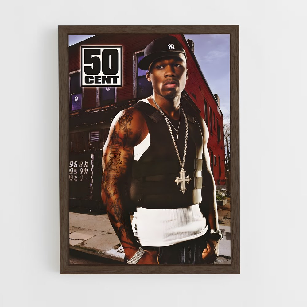 50cent-2 cadre Bois foncé