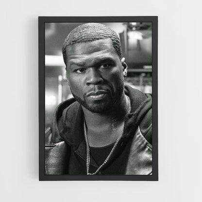 50cent Black and White Poster