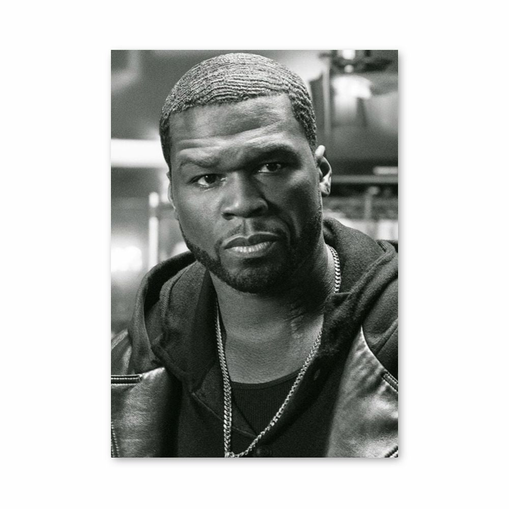 50cent Black and White Poster