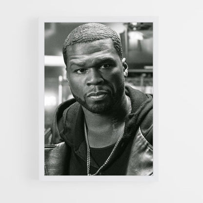 50cent Black and White Poster