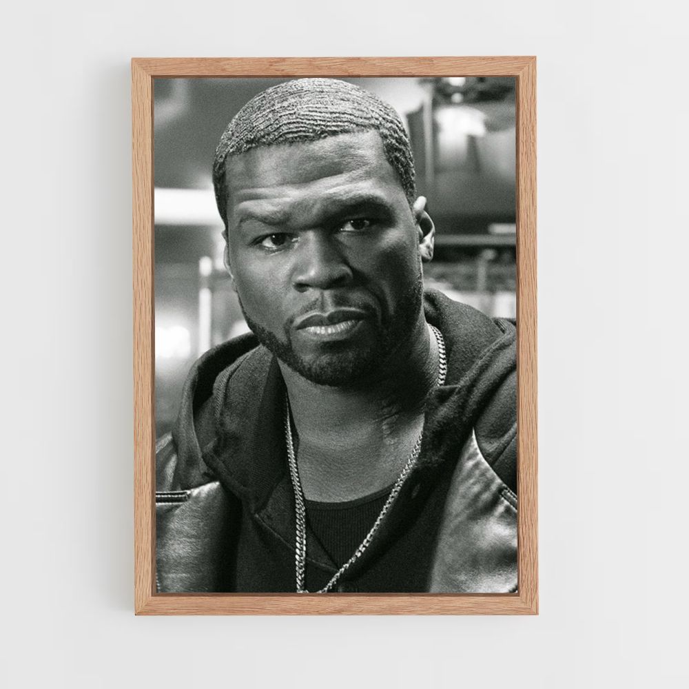 50cent Black and White Poster