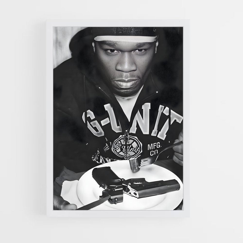 50cent-6 cadre Blanc