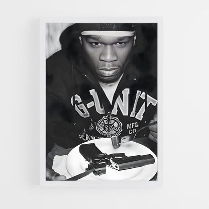50cent-6 cadre Blanc