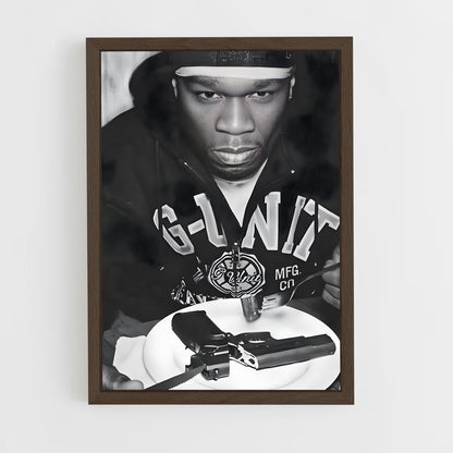 50cent-6 cadre Bois foncé