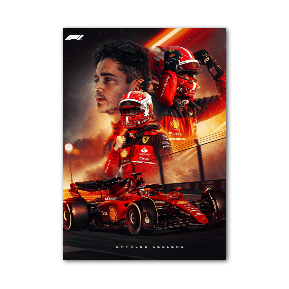 Poster Charles Leclerc F1