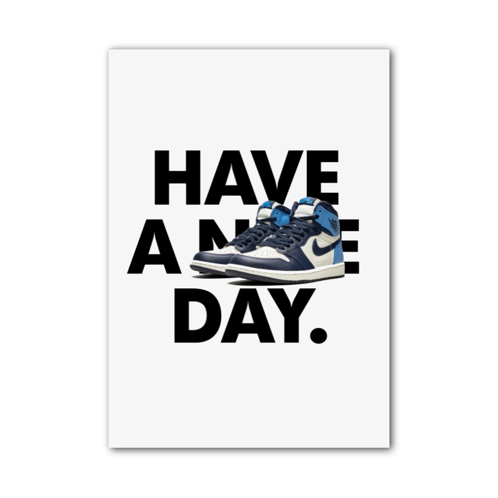 Poster Have a Nike Day Bleu