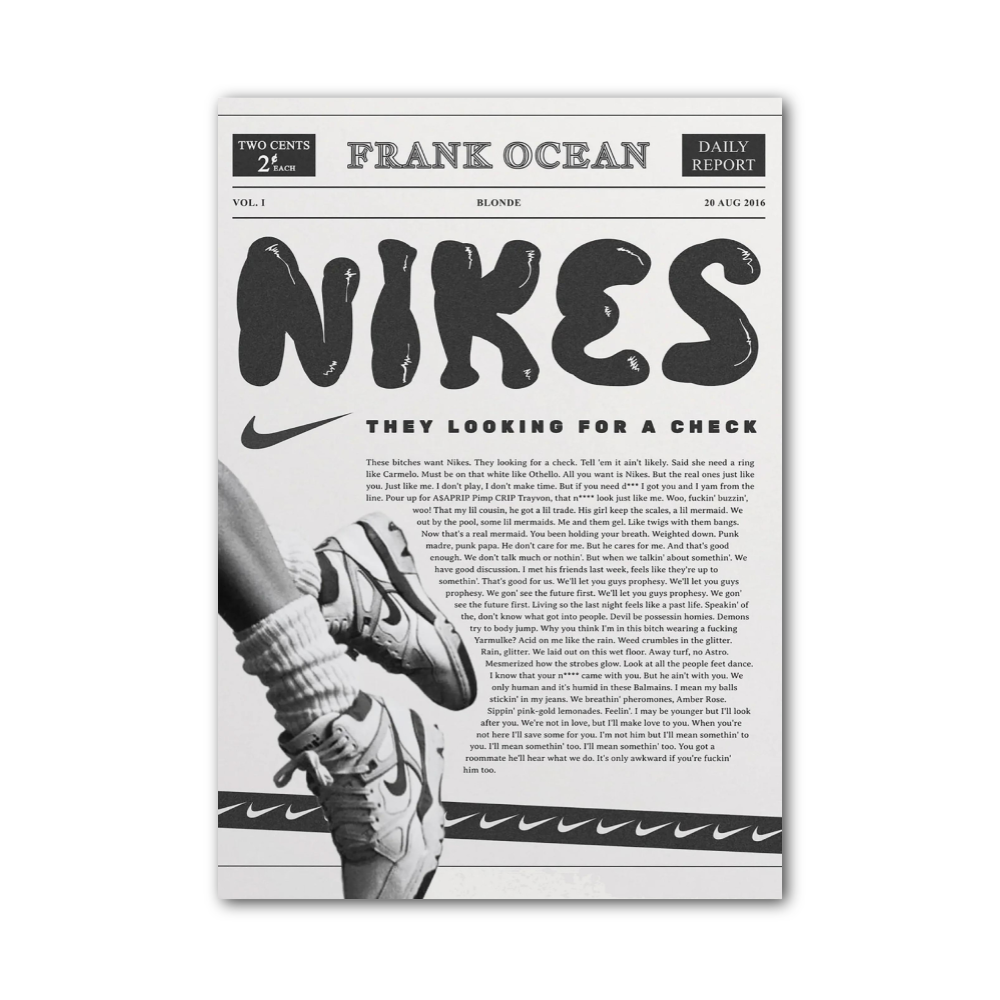 Poster Nikes Frank Ocean