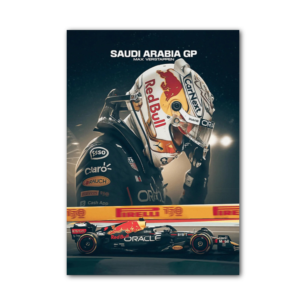 Poster Verstappen GP Arabe