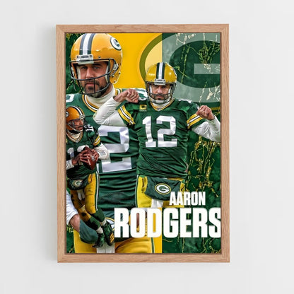 aaron-rodgers-10 cadre Bois clair