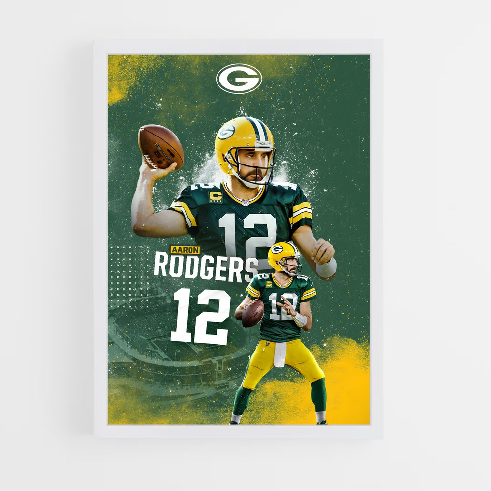 aaron-rodgers-13 cadre Blanc