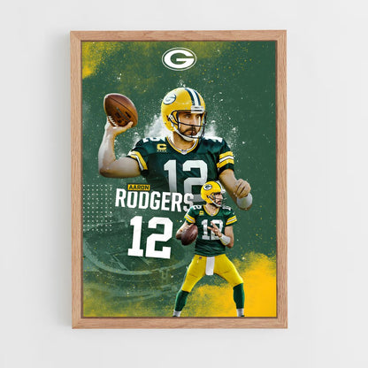 aaron-rodgers-13 cadre Bois clair