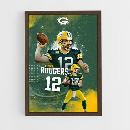 aaron-rodgers-13 cadre Bois foncé