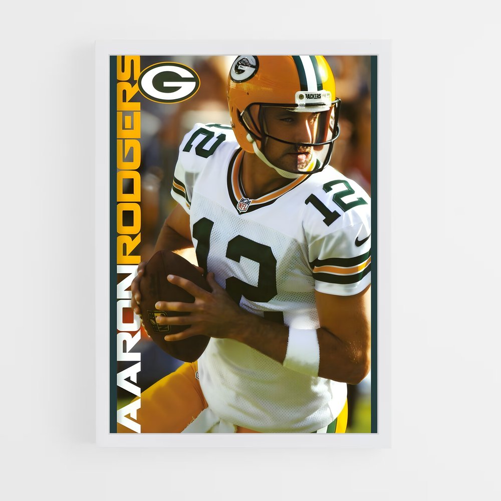 aaron-rodgers-14 cadre Blanc