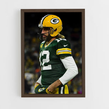 aaron-rodgers-3 cadre Bois foncé