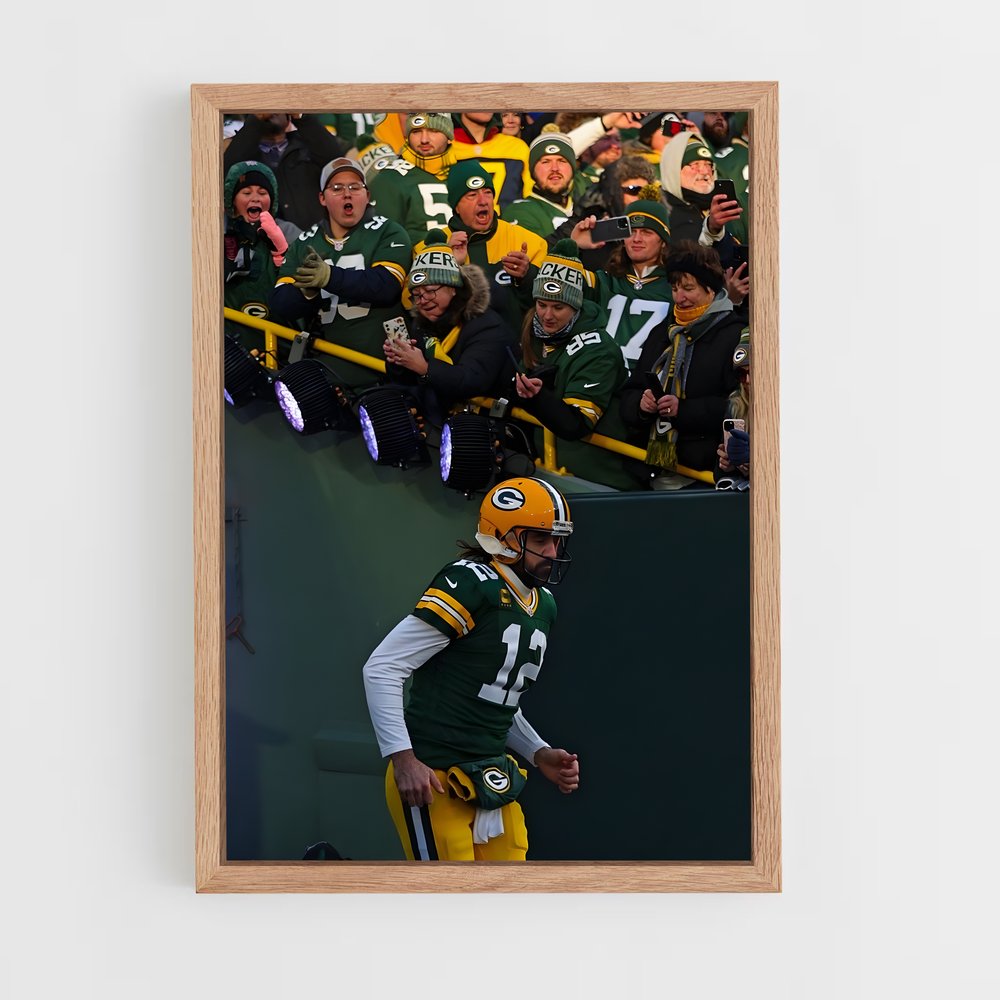 aaron-rodgers-4 cadre Bois clair